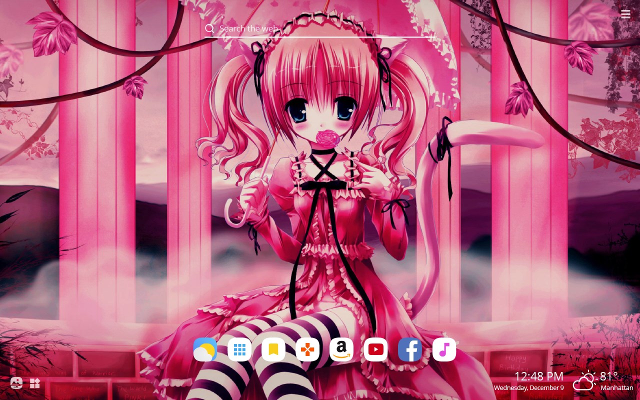 Anime Cat Girl HD Wallpaper New Tab Theme Edge Addons