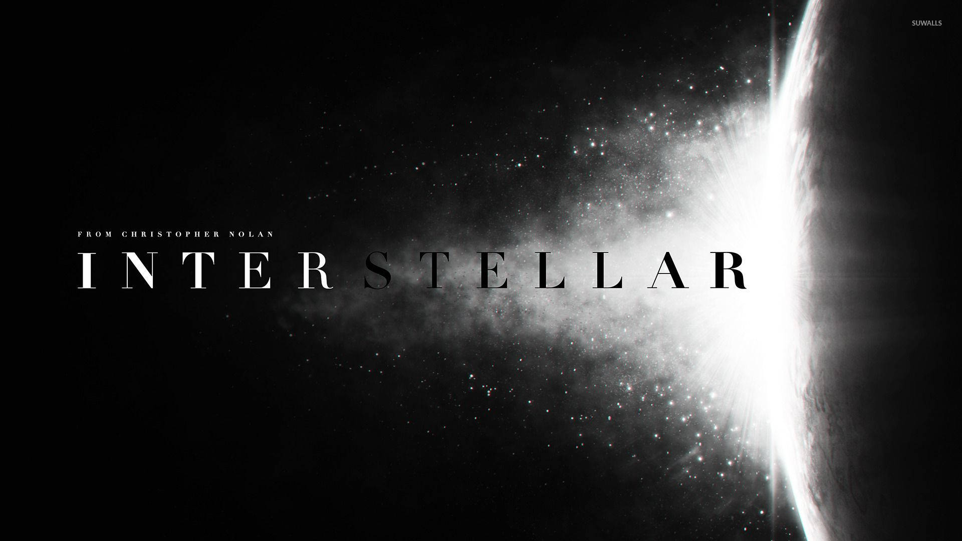 Download Monochrome Blast Interstellar Poster Wallpaper