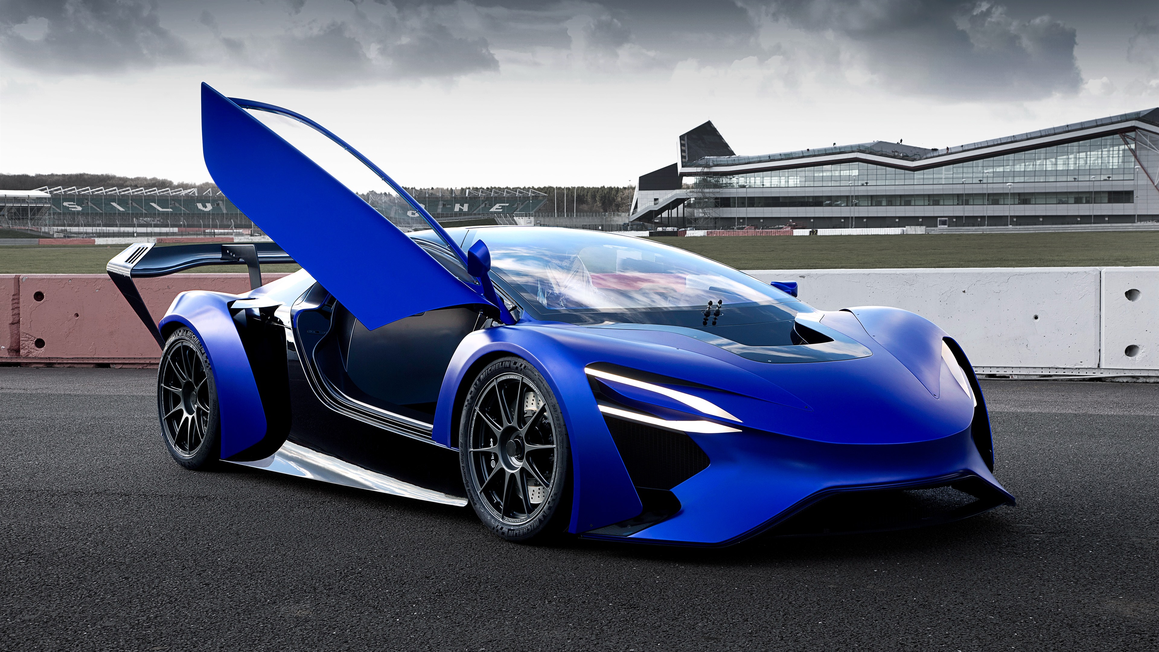 Wallpaper Techrules AT96 concept blue car 3840x2160 UHD 4K Picture, Image