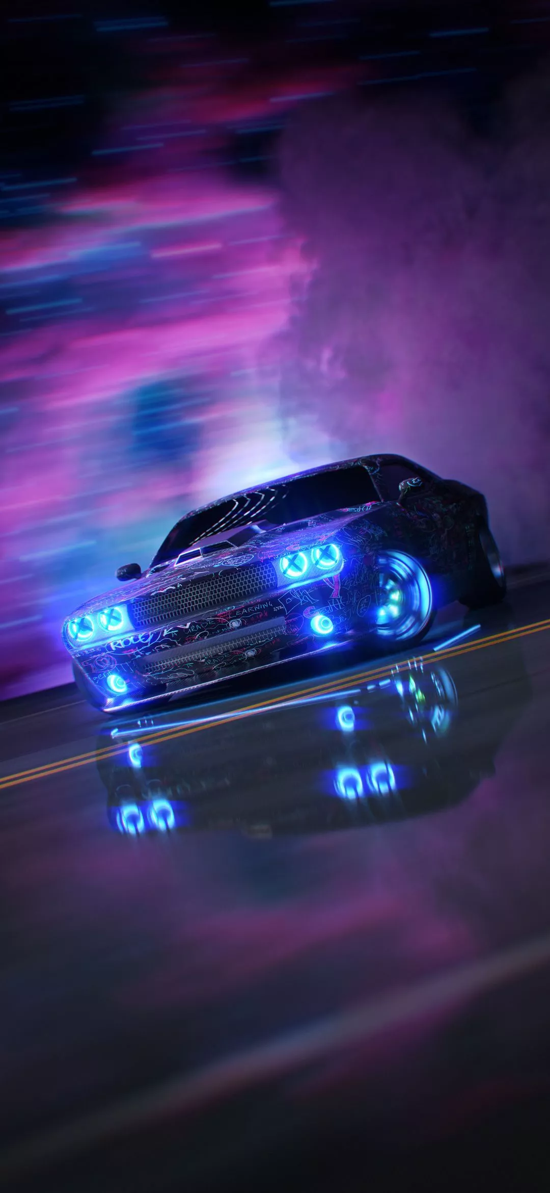 NEON CAR WALLPAPER PHONE