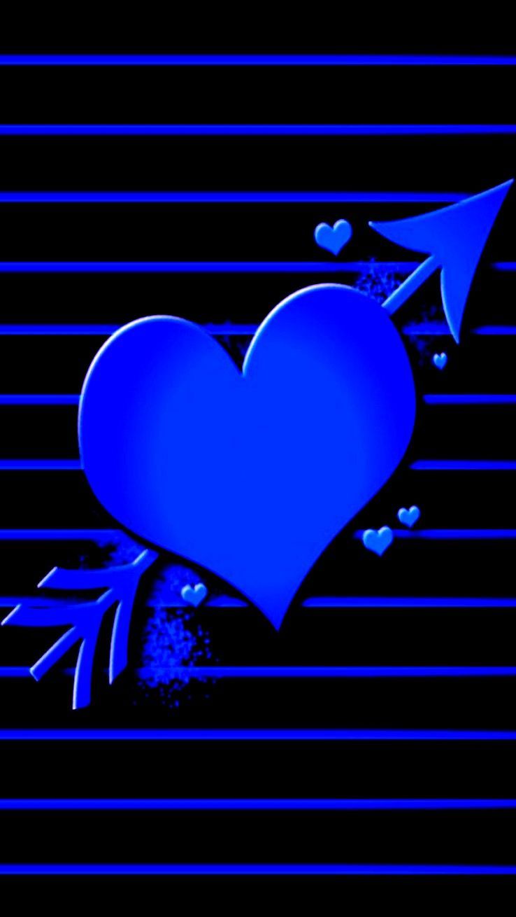 Background Blue Heart Wallpaper Discover more Aesthetic, Beatiful, Blue Heart, Glitter, Love. Heart wallpaper, Black and blue wallpaper, iPad wallpaper watercolor