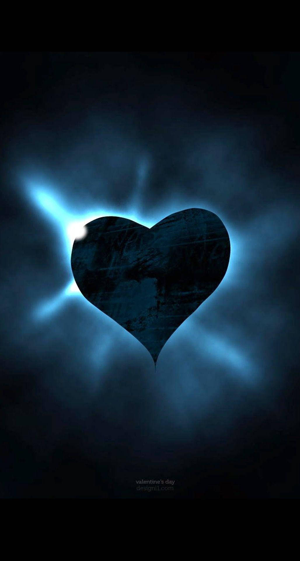 Download Dark Heart With Glowing Halo Wallpaper