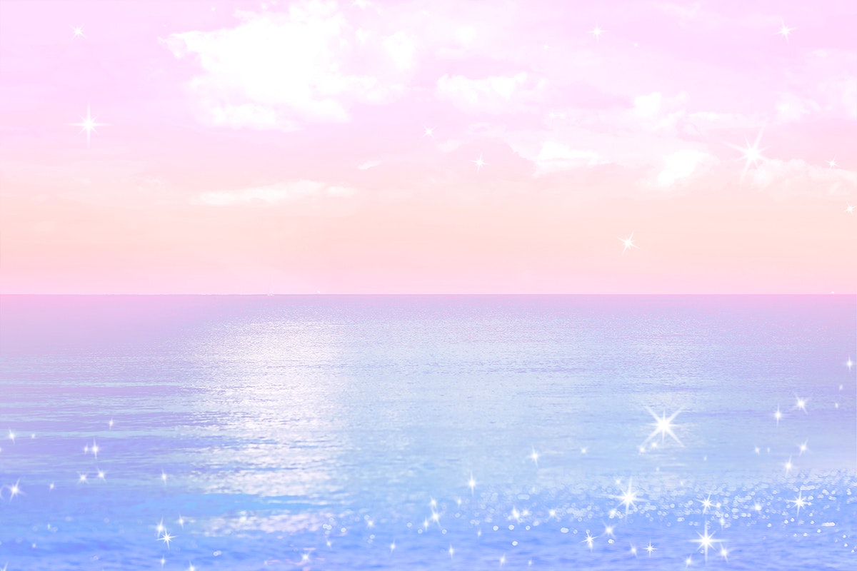 Pastel beach background, dreamy aesthetic