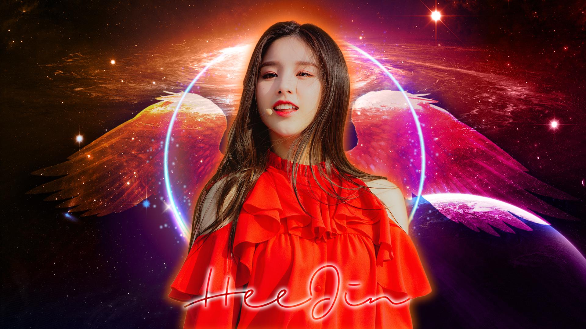 Heejin Red Butterfly Wallpaper (16:9)