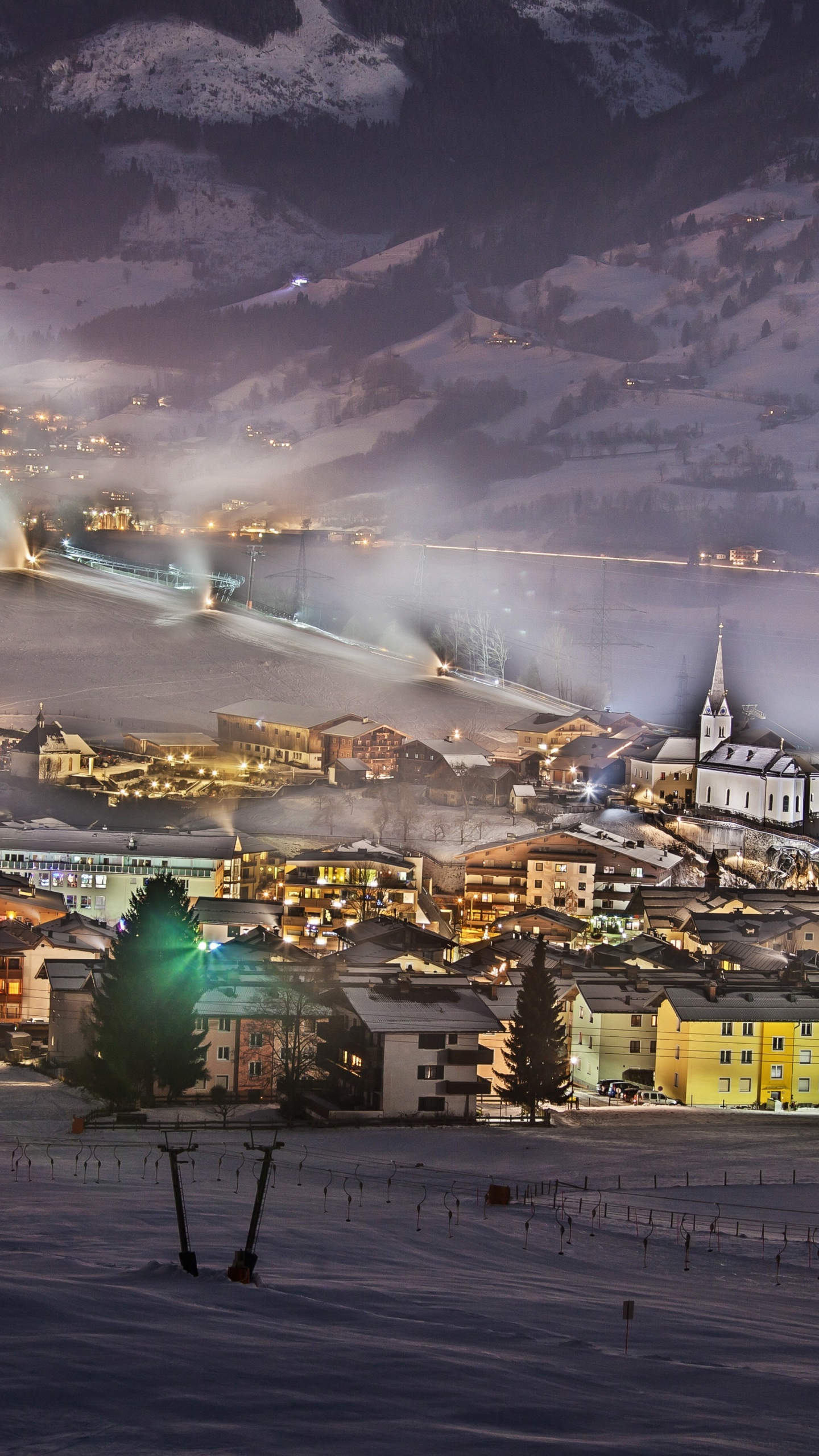 Download city, winter, night, lights, landscape 1440x2560 wallpaper, qhd samsung galaxy s6, s7, edge, note, lg g4, 1440x2560 HD image, background, 4800