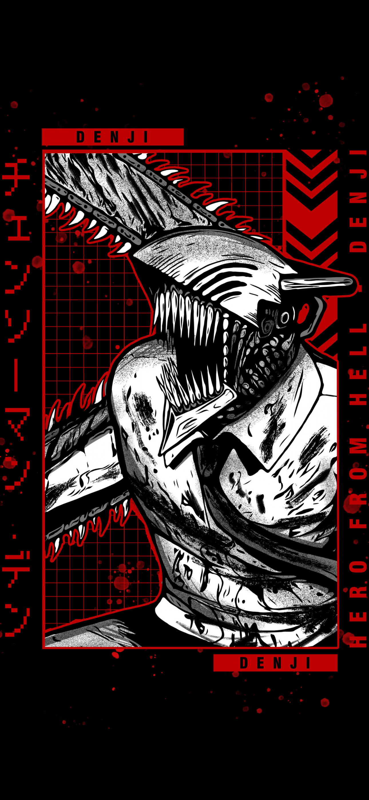 Denji Wallpaper 4K, Chainsaw Man, Black Dark