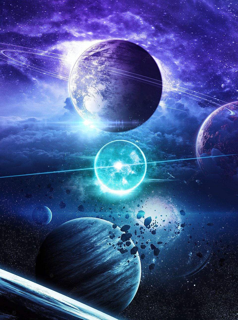 Science And Technology Planet Universe Background Material, Sense Of Technology, Background, Purple Background Background Image for Free Download