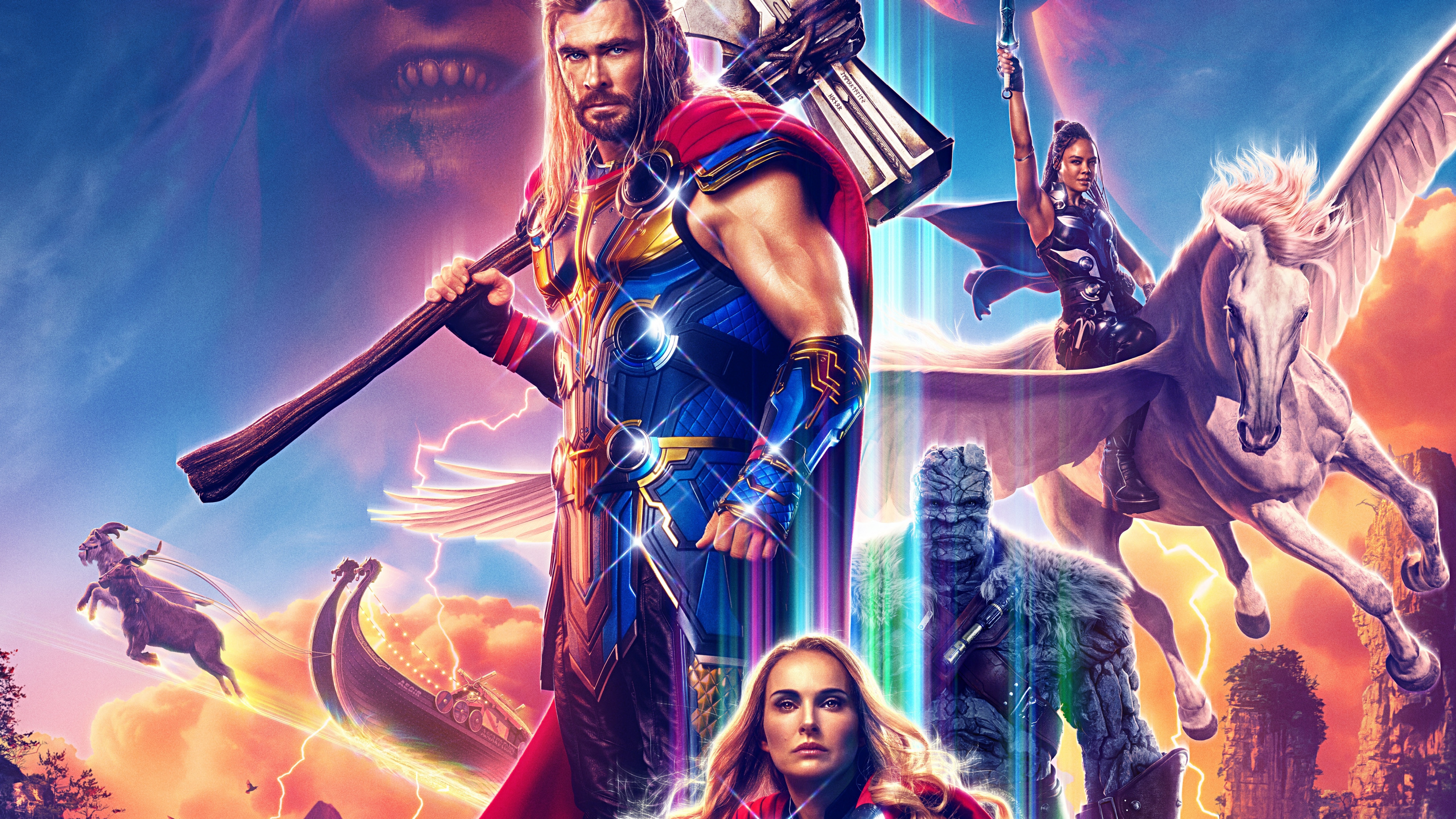 Thor: Love and Thunder Wallpaper 4K, Chris Hemsworth as Thor, Movies