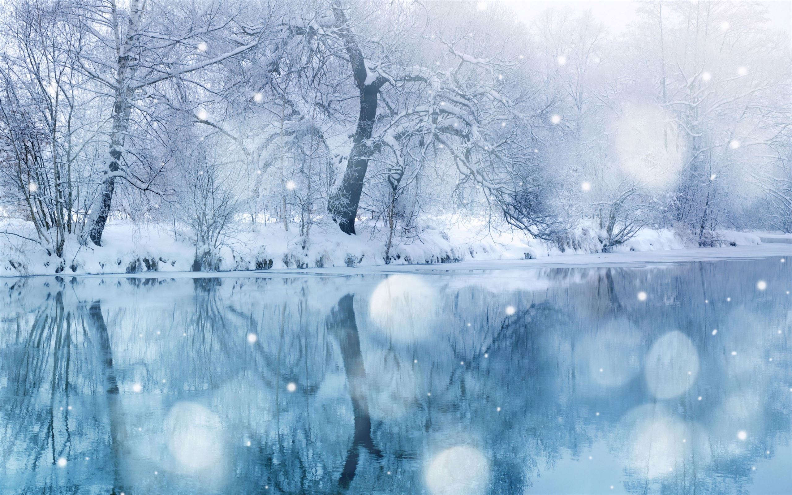 Winter Snowfall MacBook Air Wallpaper Download