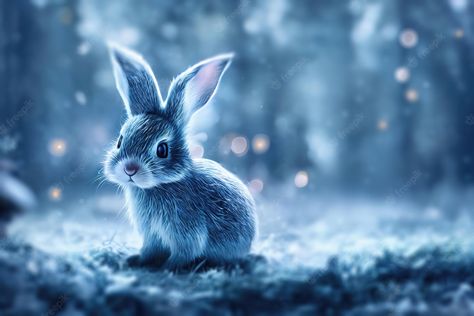 Christmas rabbit Image. Free Vectors, & PSD