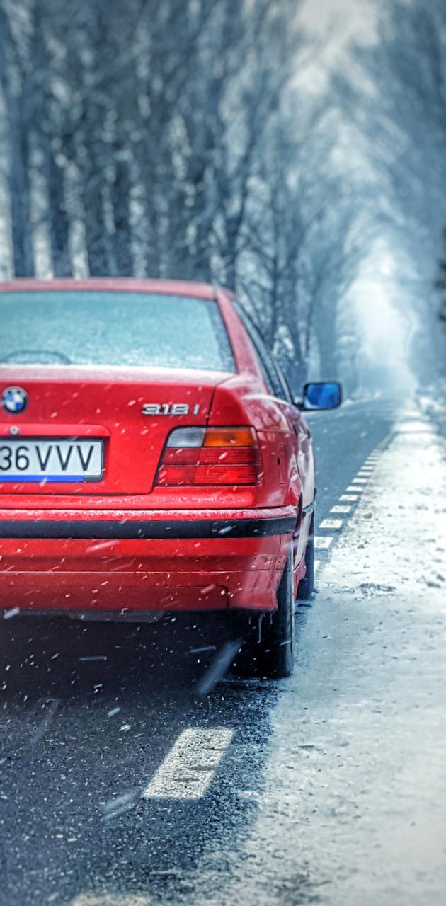 BMW E36 winter wallpaper