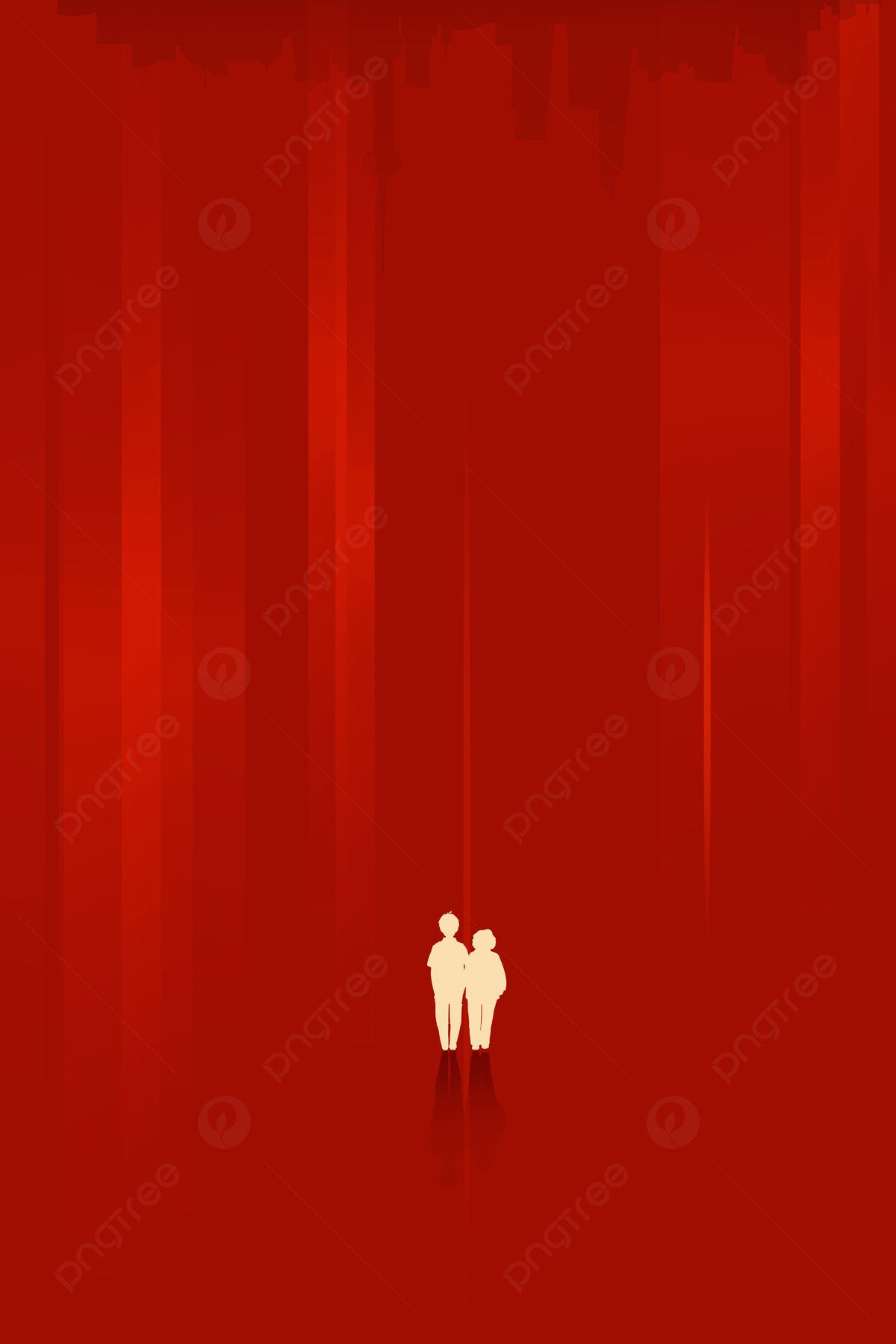 Red Minimalist Thanksgiving Parents Background, Red, Parents, Thanksgiving Background Image for Free Download