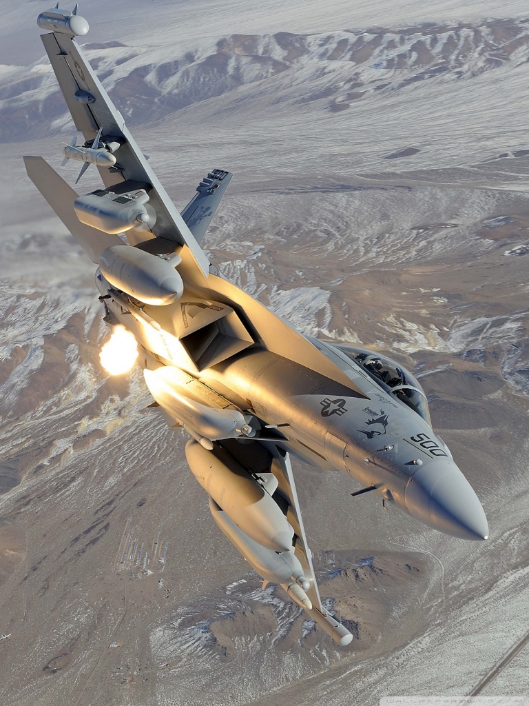 F 18 Hornet Flares Ultra HD Desktop Background Wallpaper for: Tablet