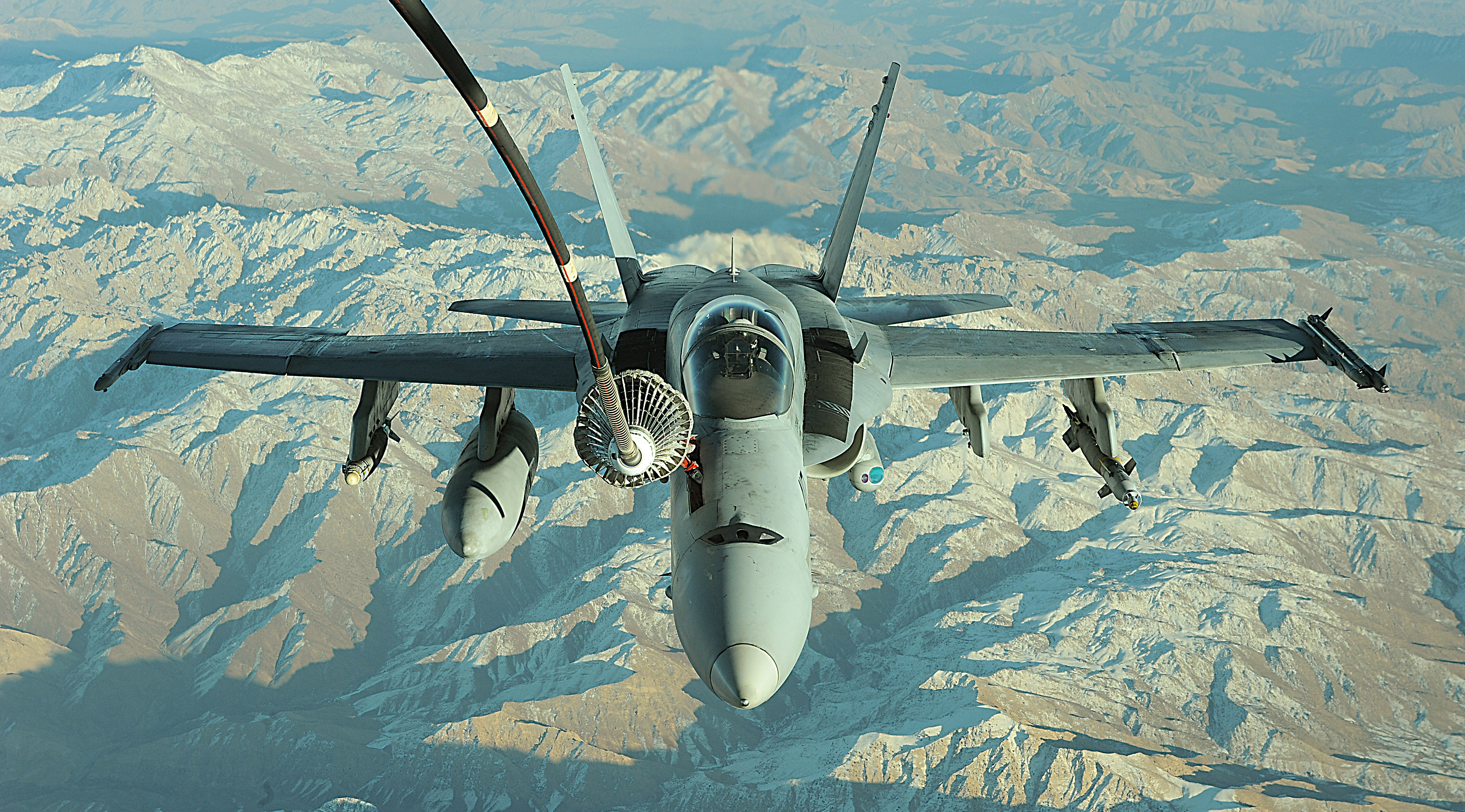 FA 18 Refuelling Over Afghanistan