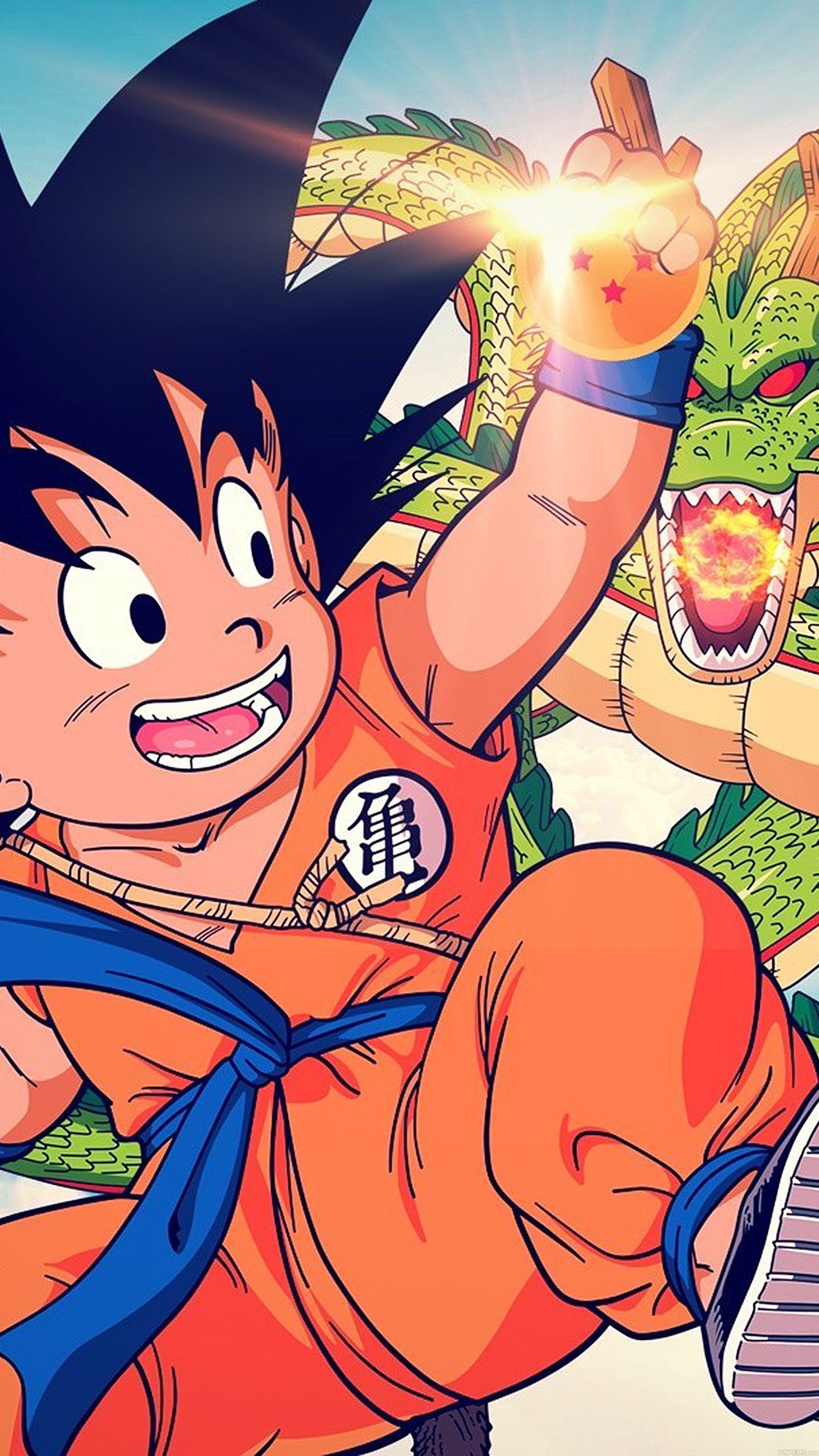 Kid Goku With Shenron Dragon Ball Live Wallpaper - WallpaperWaifu