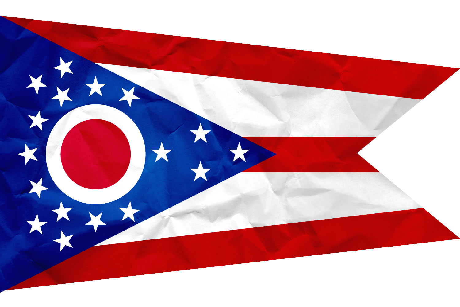 Flag of Ohio with Paper Texture it for free
