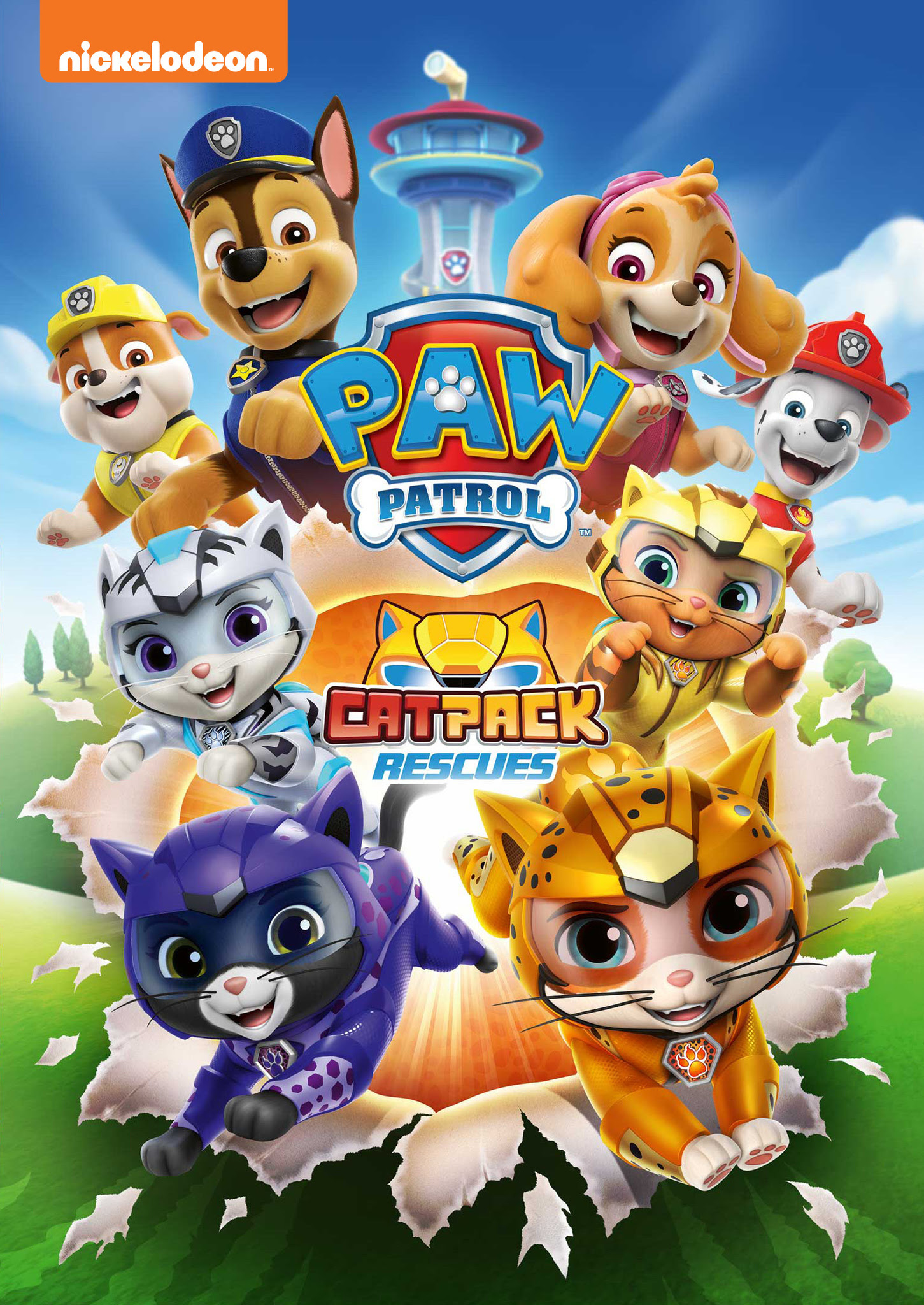 Printable Cat Pack Stick Puppets Inspired by PAW Patrol: Cat Pack Rescues!