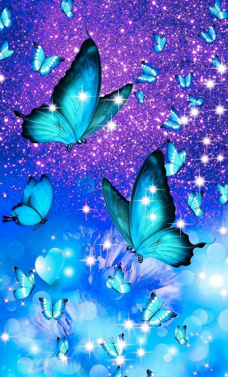 Butterflies In Purple Sky Wallpapers - Wallpaper Cave