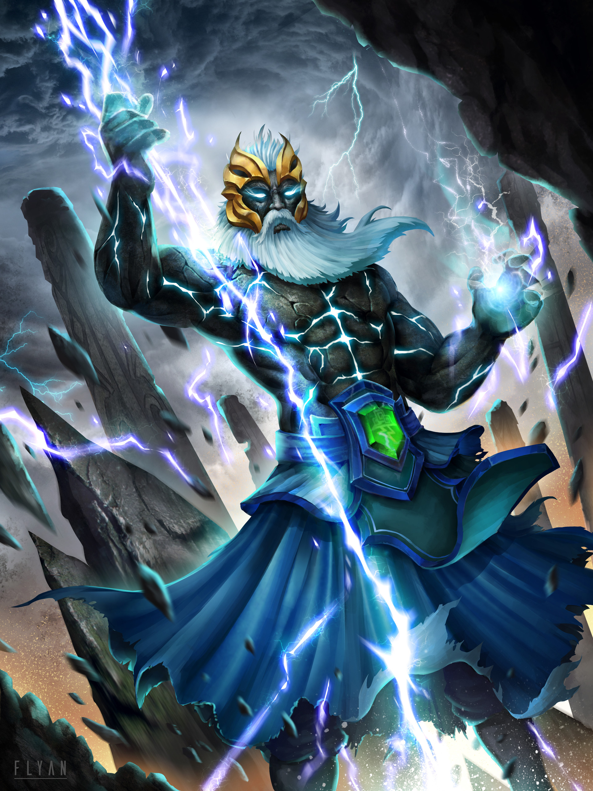 Dota 2 Zeus Arcana Helm of the Thundergod