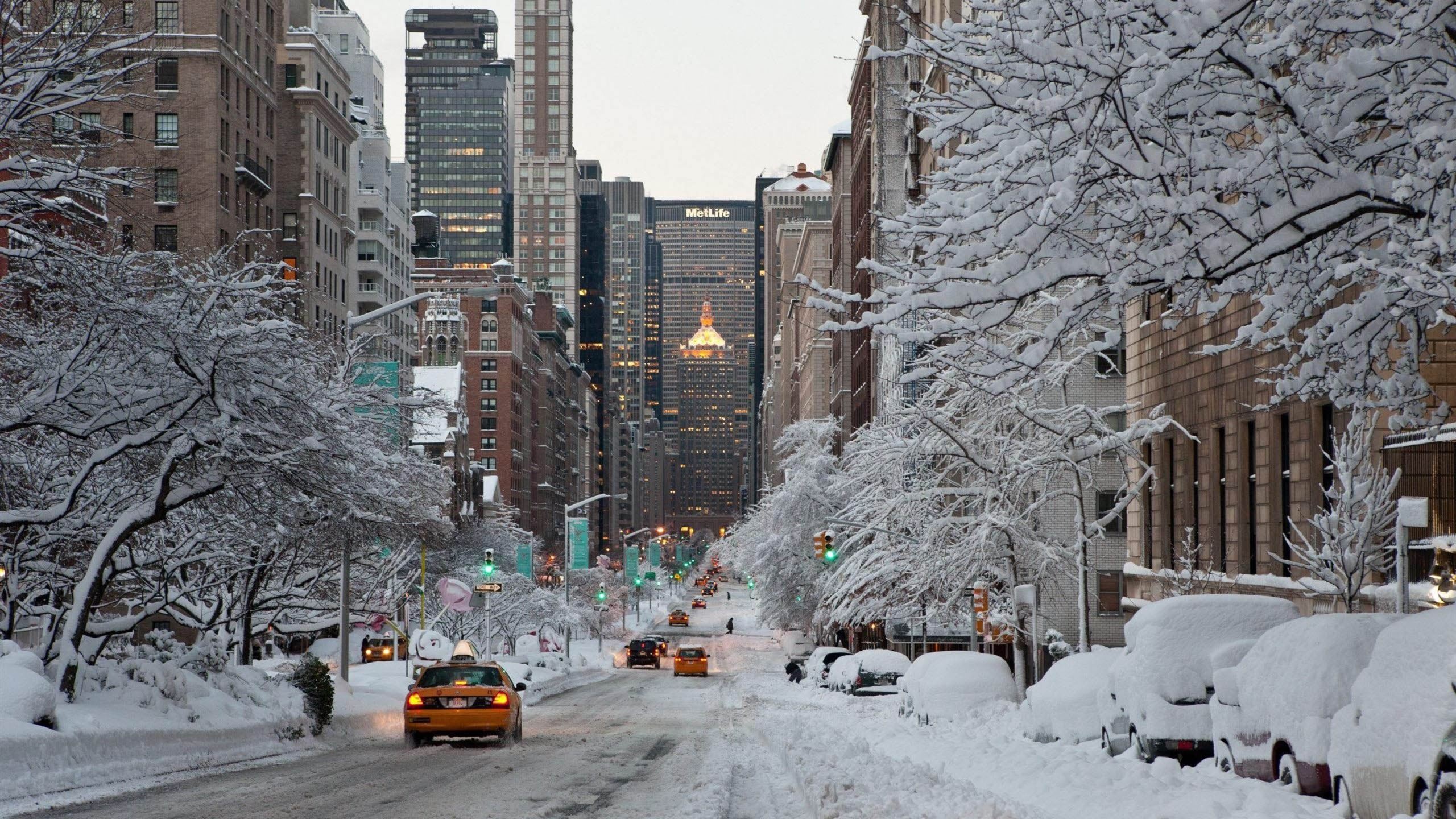 NY Winter Snow USA Mac Wallpaper Download