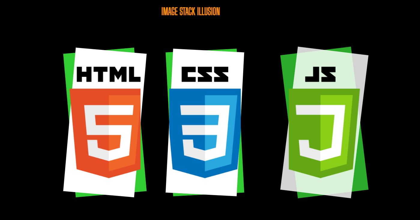 How to create Image Stack Illusion using HTML and CSS ?