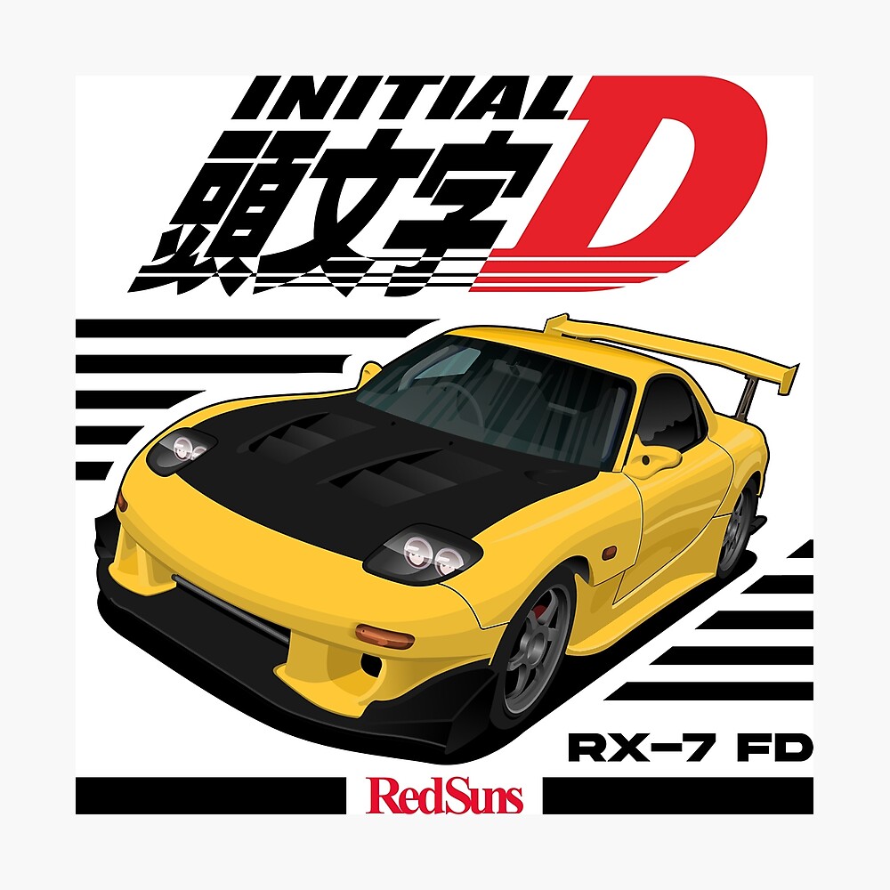 Initial D RX7 Poster