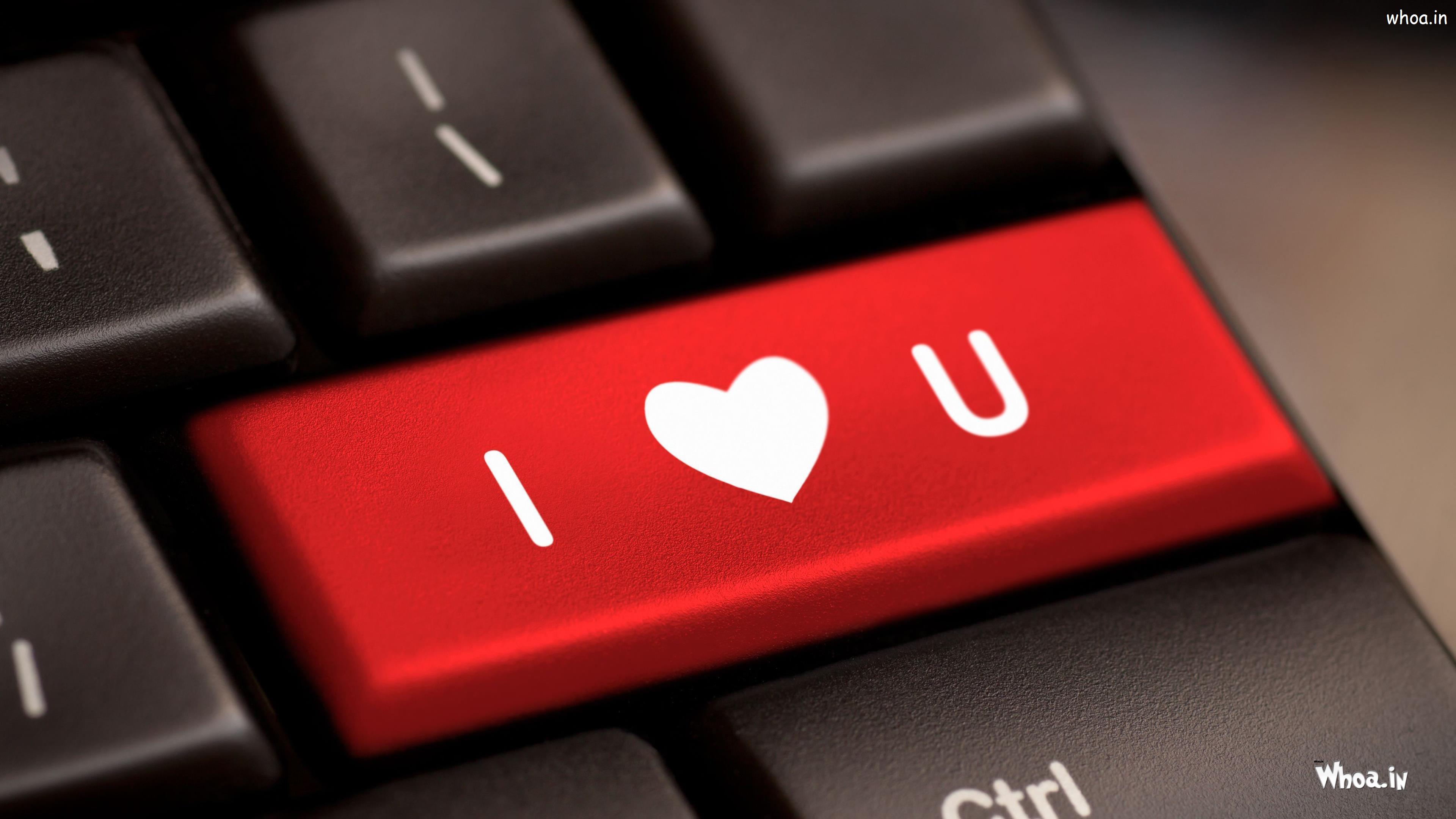 A Key With I Love You Words In A Keyboard 4K HD I Love