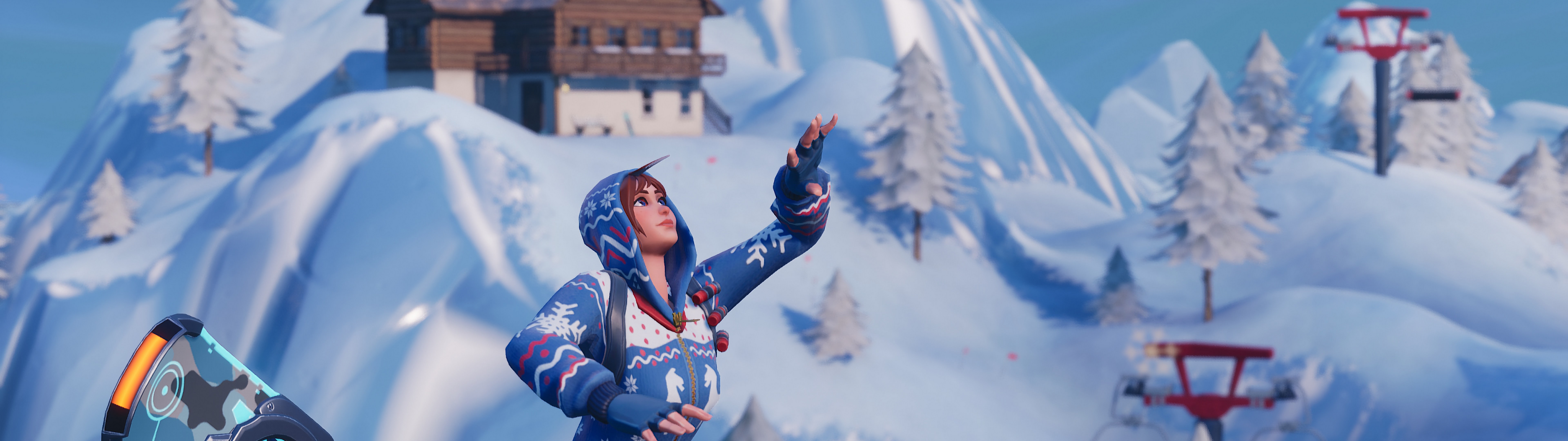 Fortnite Battle Royale Driftboard Winter Onesie 4K Wallpaper