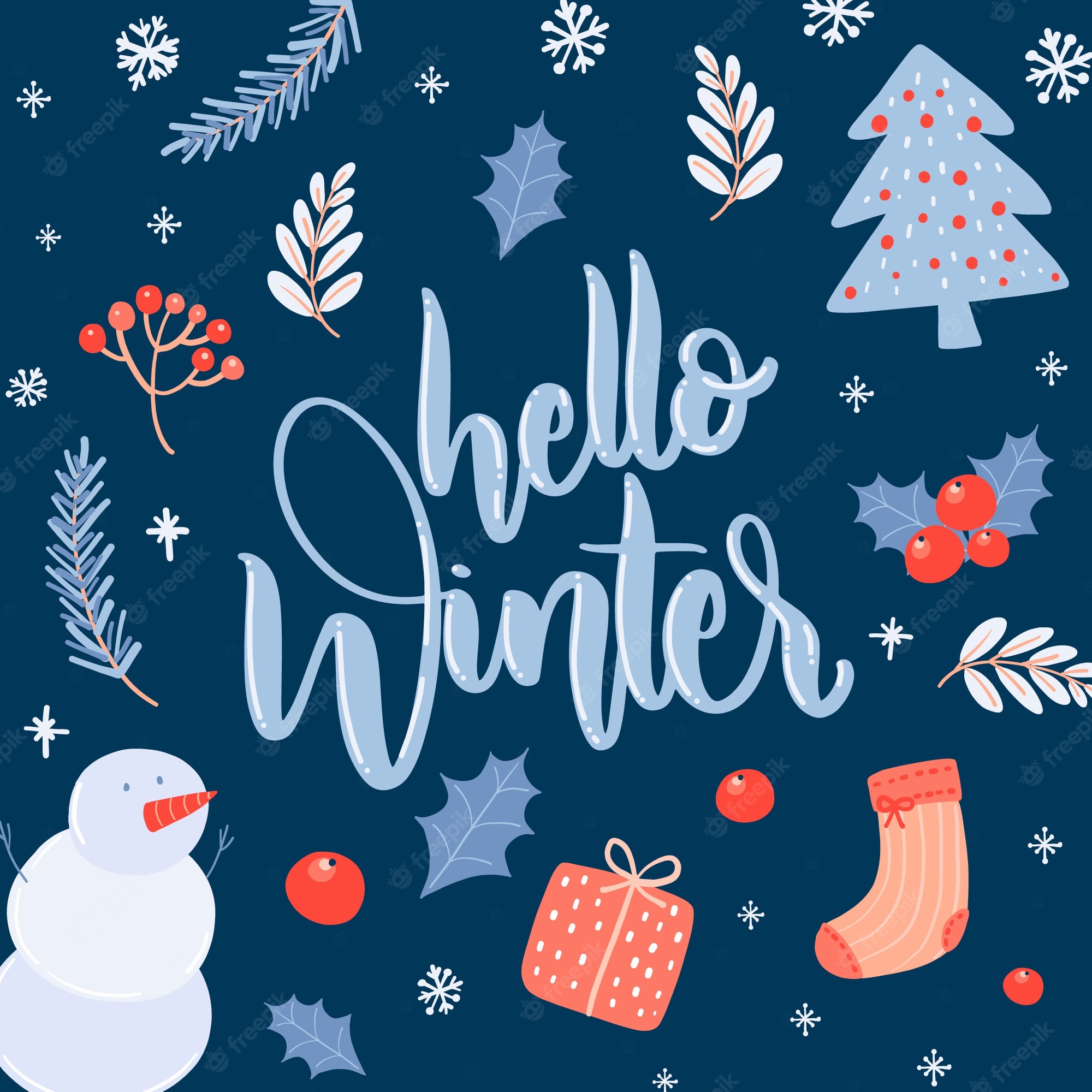 Hello Winter Cartoon Wallpapers - Wallpaper Cave