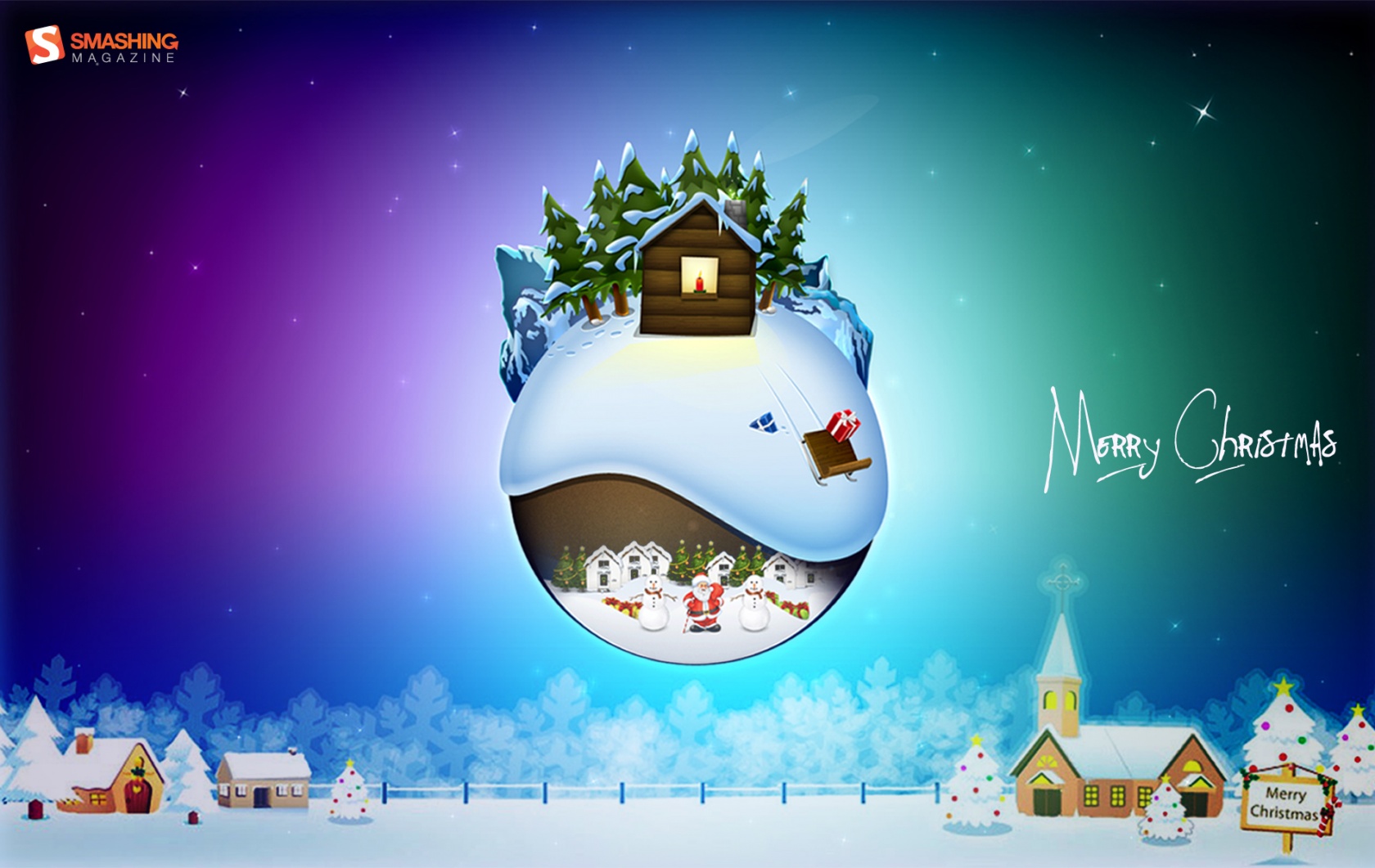 Christmas Winter desktop PC and Mac wallpaper