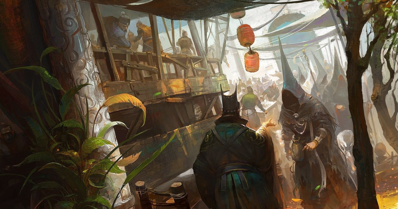 Asian Culture Bazaar Painting wallpaperx1000