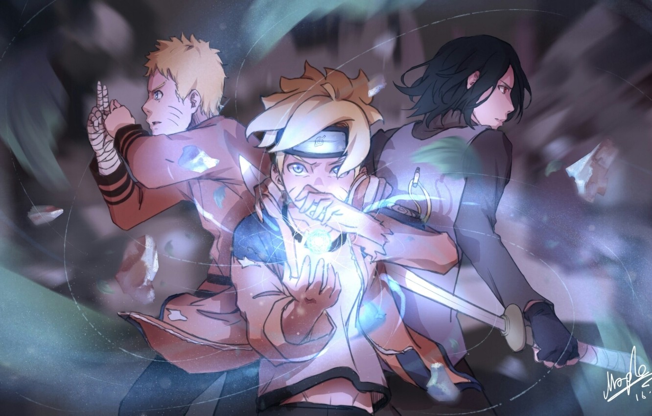 Wallpaper anime, art, Sasuke, Naruto, Naruto, Boruto image for desktop, section прочее