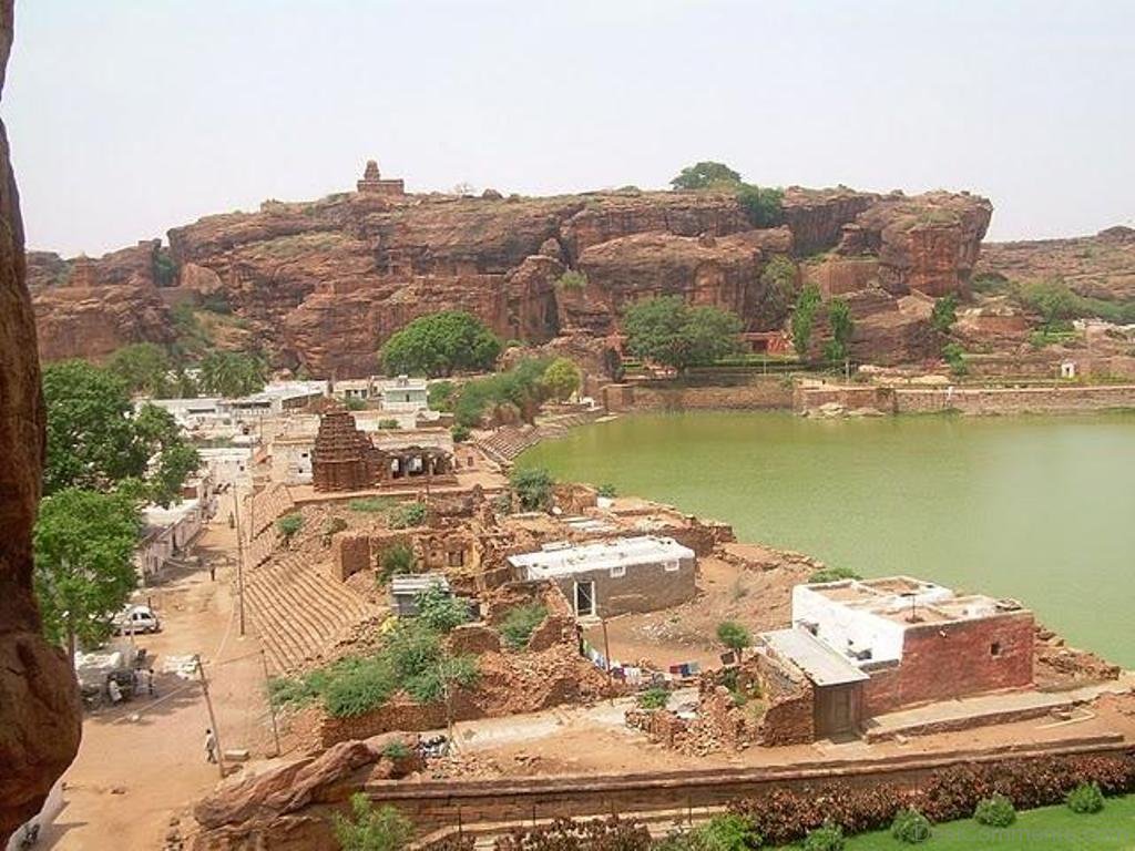Top View Of Badami Caves