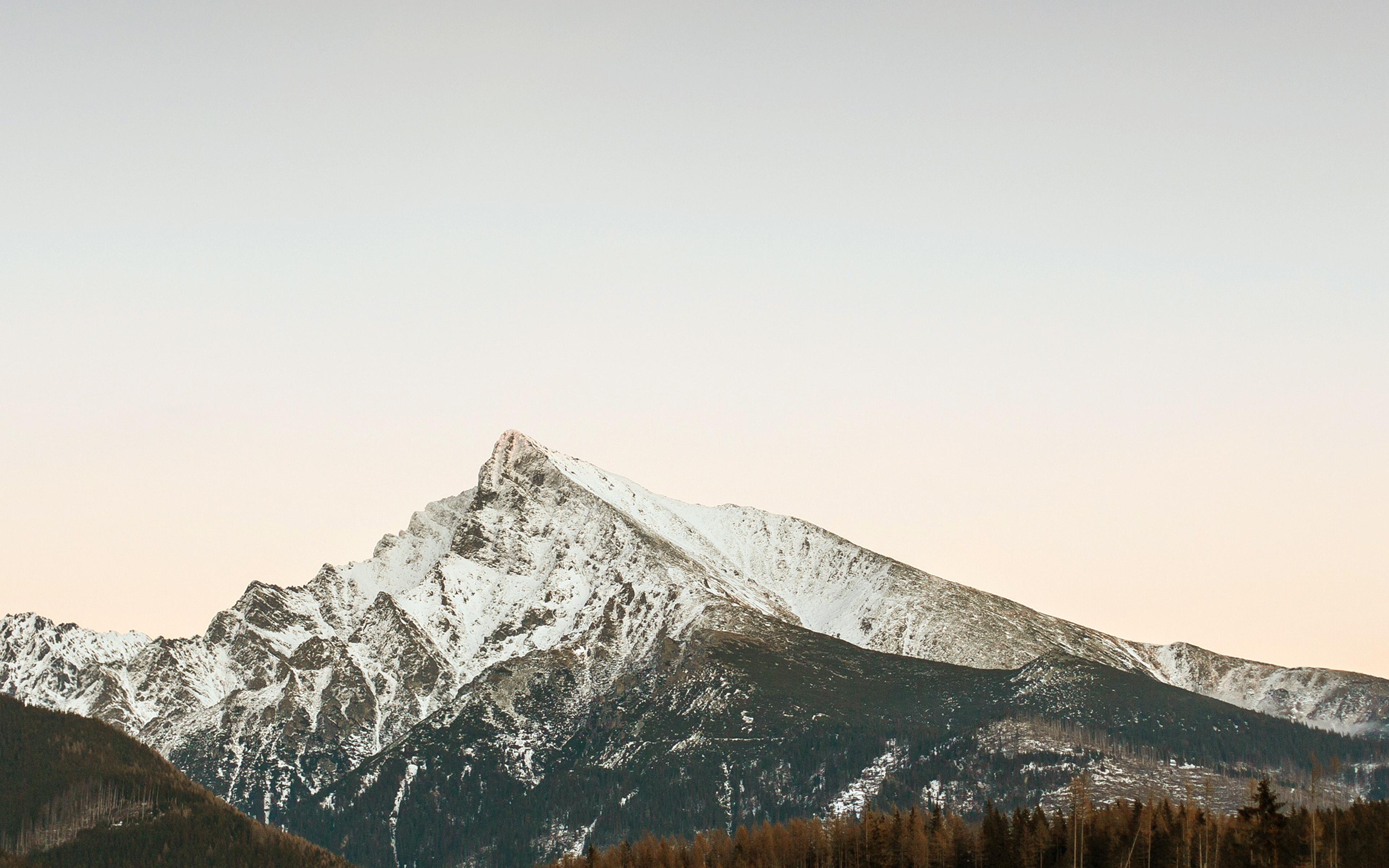 wallpaper for desktop, laptop. mountain simple fall snow