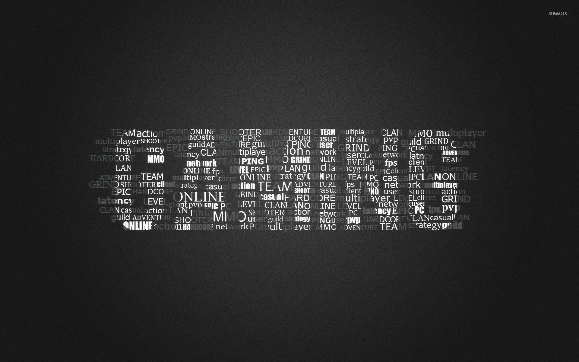Download Gaming Text Cover Wallpaper