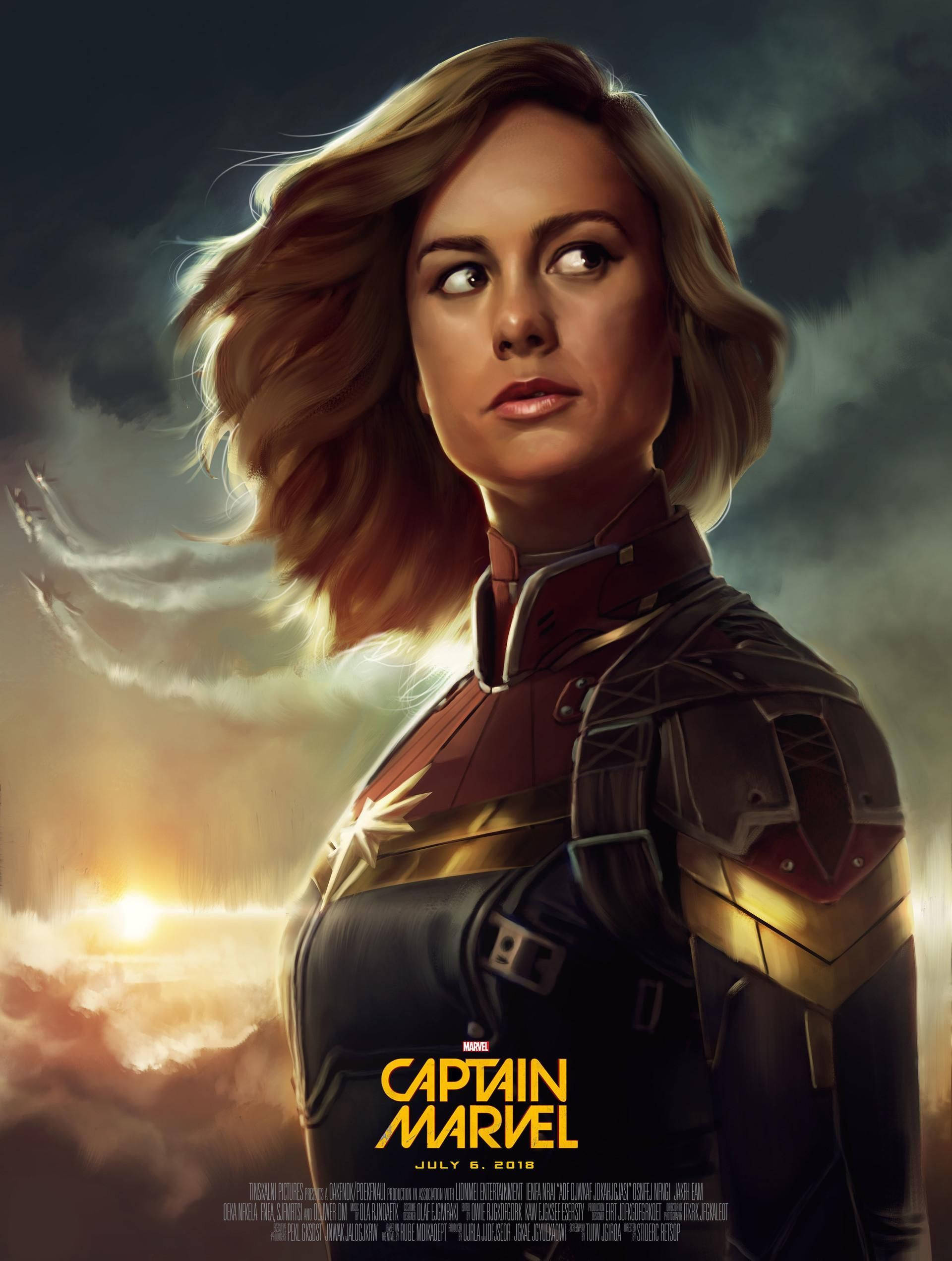 Download Captain Marvel HD Movie Poster Wallpaper
