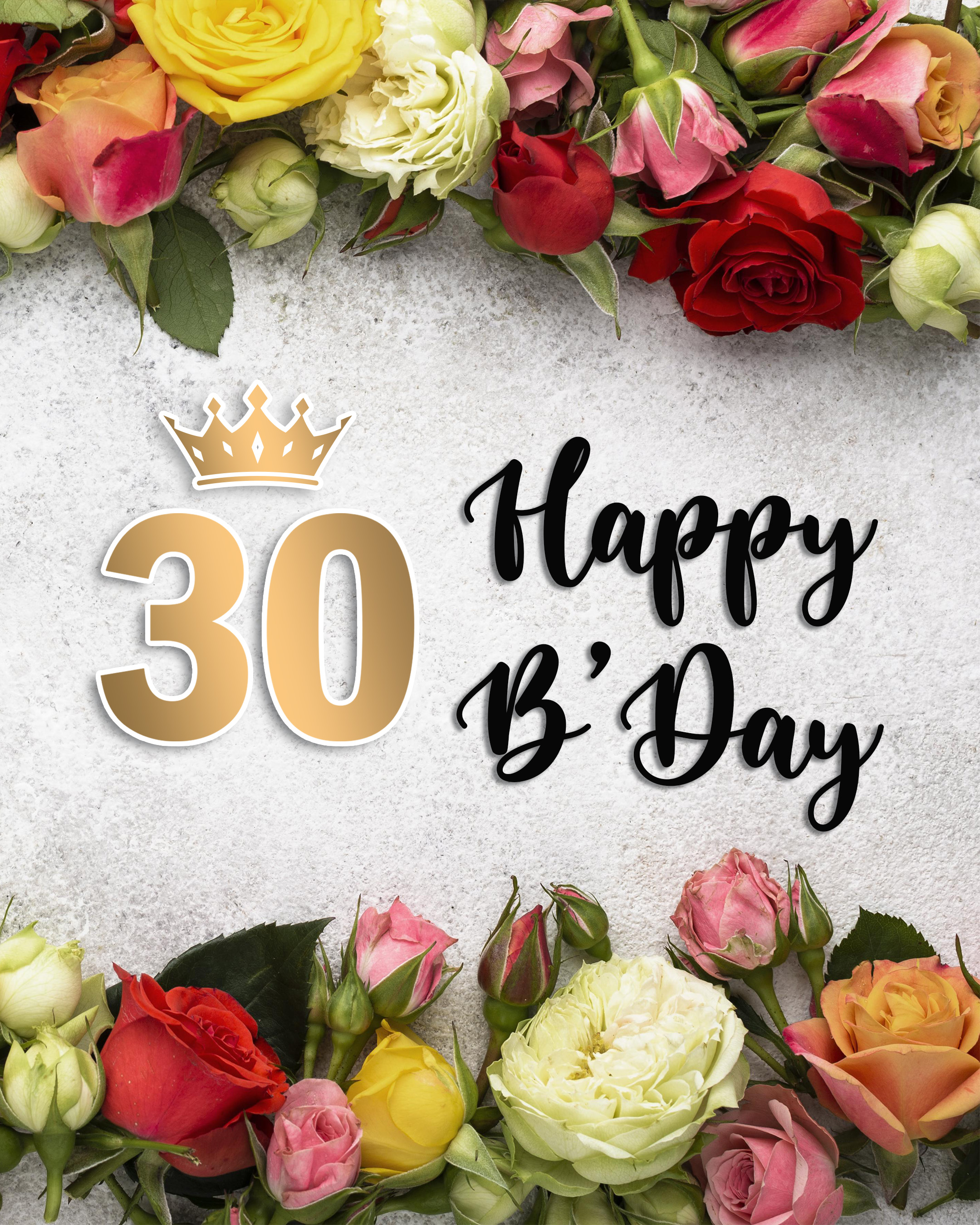 30th Birthday Images, Greetings Cards for age 30 years
