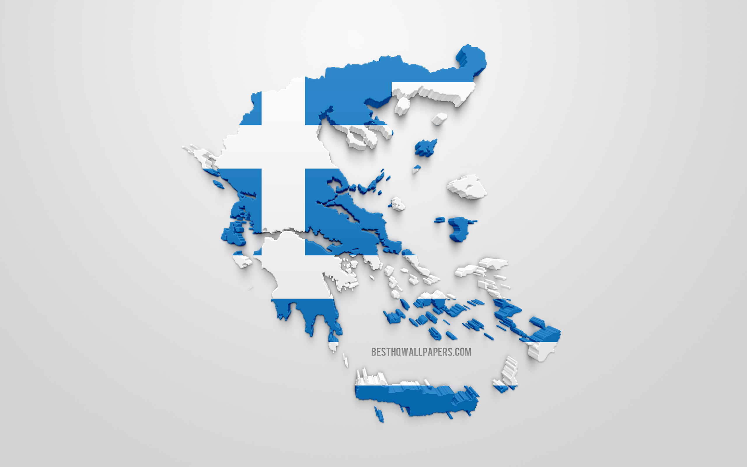 Download wallpaper 3D flag of Greece, silhouette map of Greece, 3D art, Greece flag, Europe, Greece, geography, Greece 3D silhouette for desktop with resolution 2560x1600. High Quality HD picture wallpaper