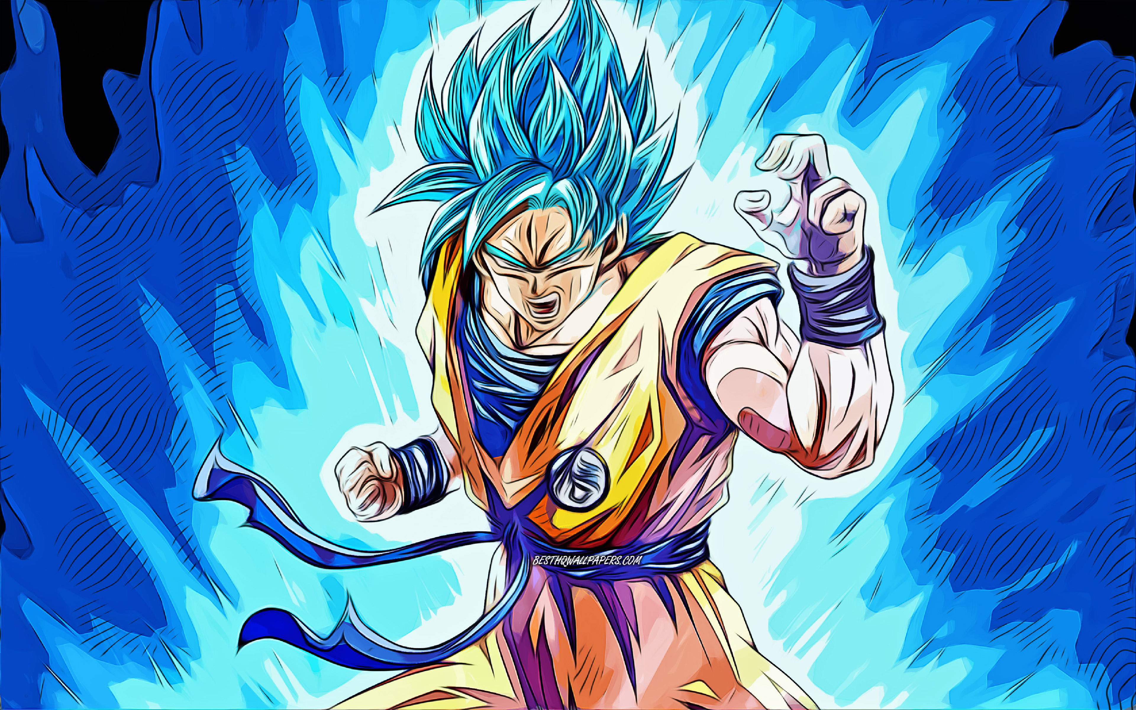 Download wallpaper Son Goku, 4k, vector art, Dragon Ball, DBS, Dragon Ball Super, Son Goku DBS, creative, DBS characters, Son Goku 4K, Son Goku Dragon Ball for desktop with resolution 1024x1024. High