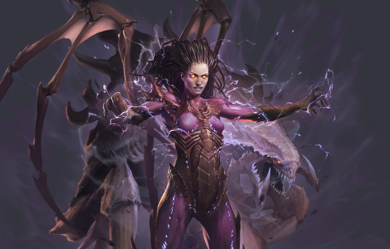 Wallpaper StarCraft II, Sarah Kerrigan, Sarah Kerrigan, The Queen Of Blades, Queen of Blades, Legacy Of The Void, Legacy of the Void image for desktop, section игры