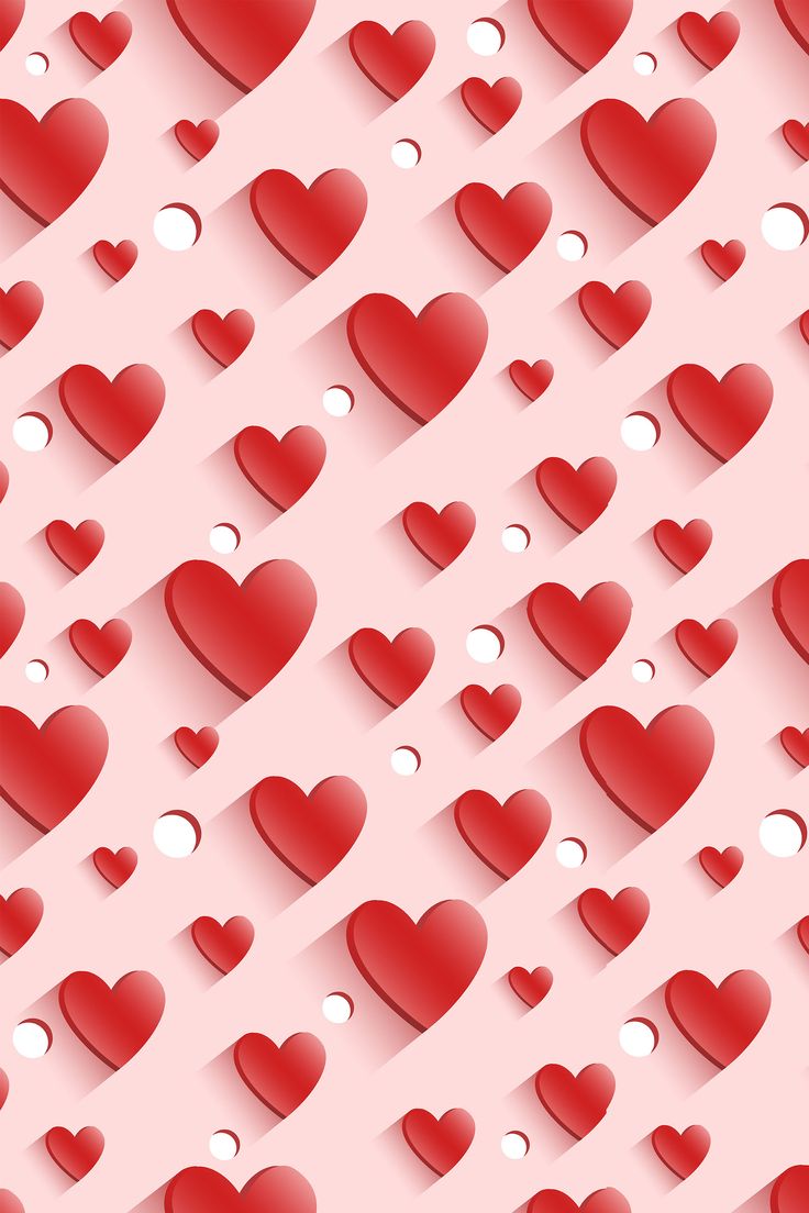 Red hearts wallpaper 3D. Heart patterns, Red heart patterns, Heart wallpaper