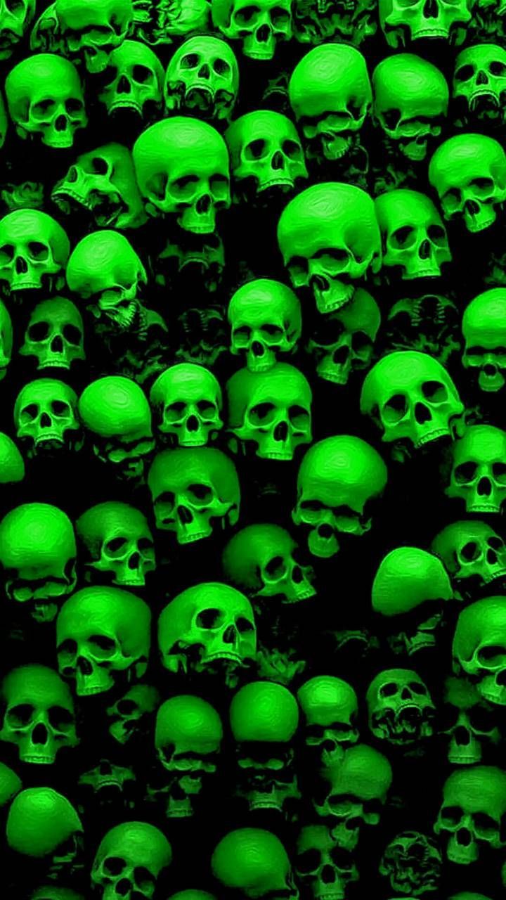 Green Skull iPhone Wallpaper Free Green Skull iPhone Background