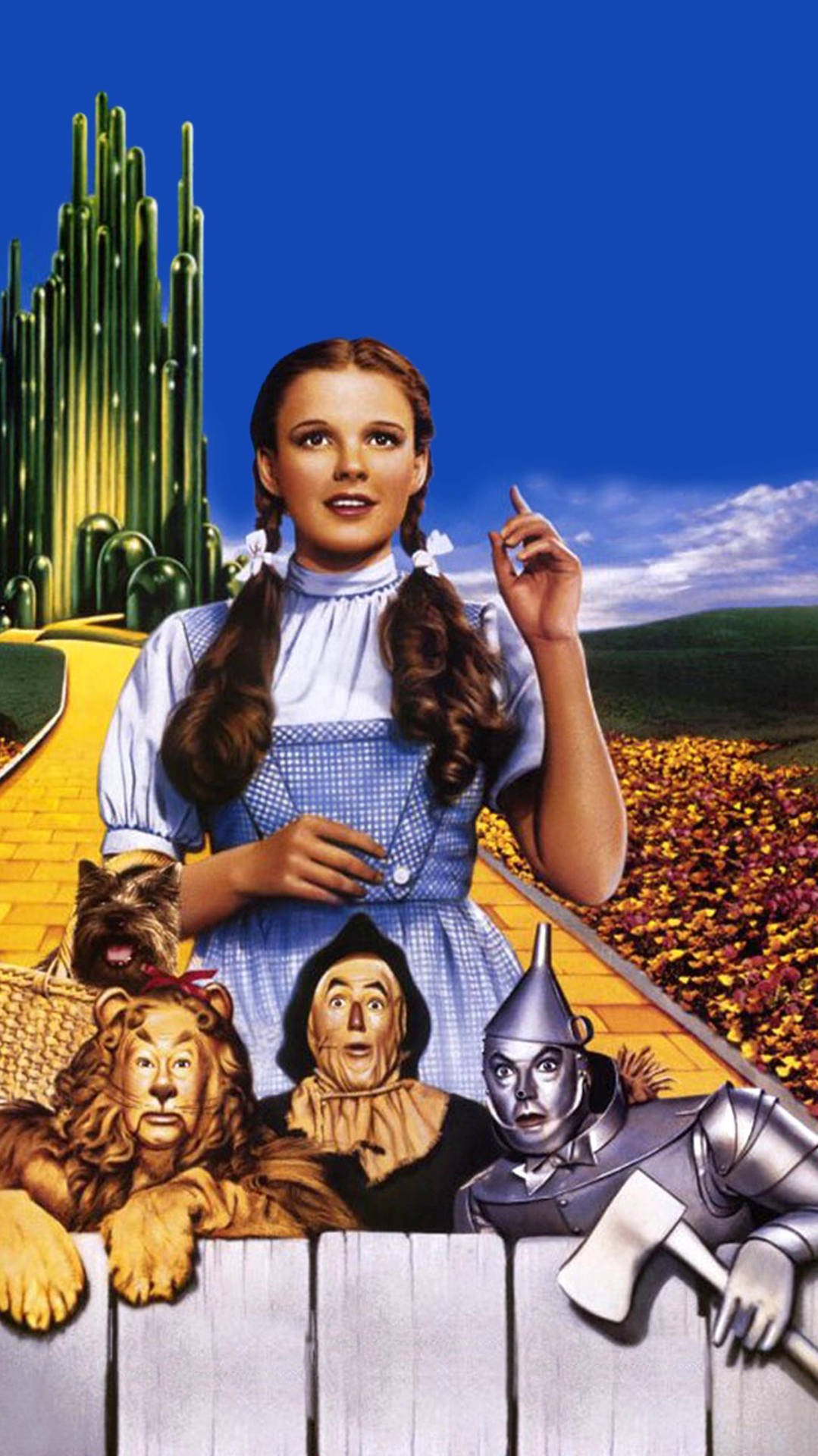 Download The Wizard Of Oz Squad Behind Fence Wallpaper