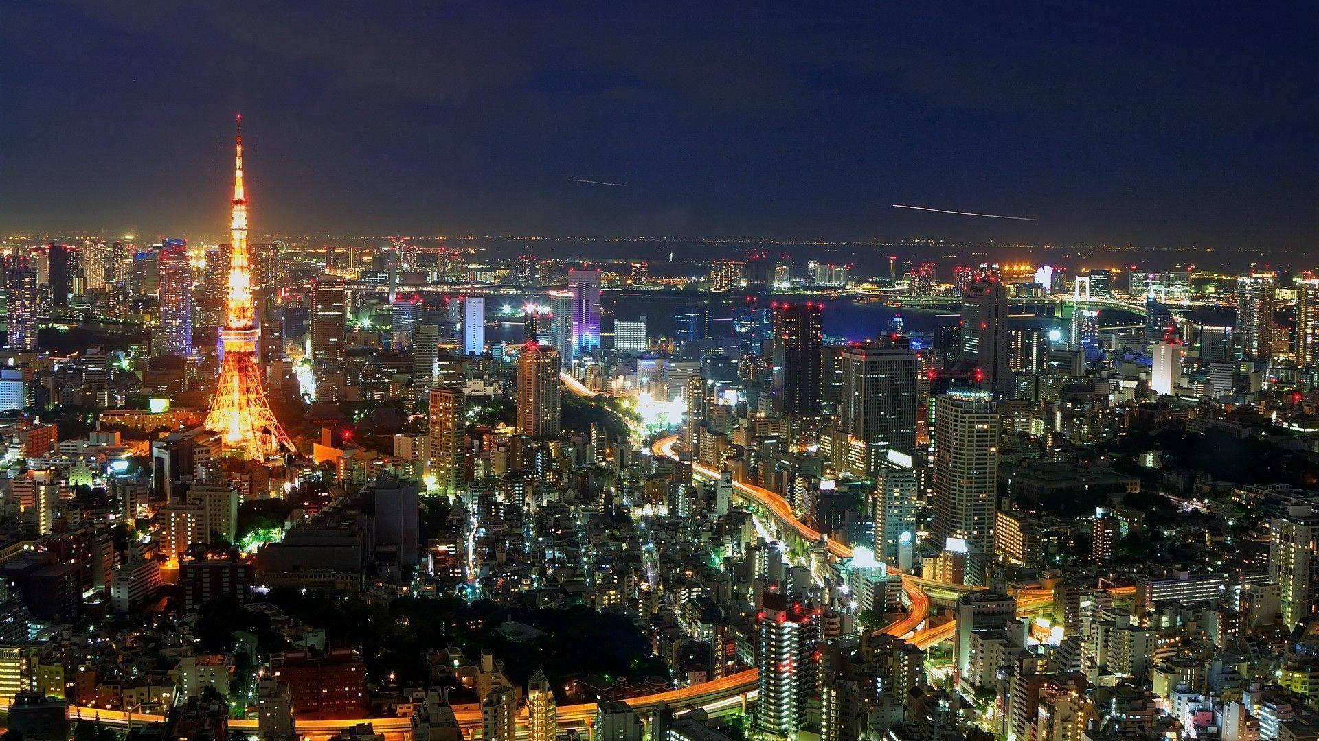 Download Night Time In Tokyo City Wallpaper