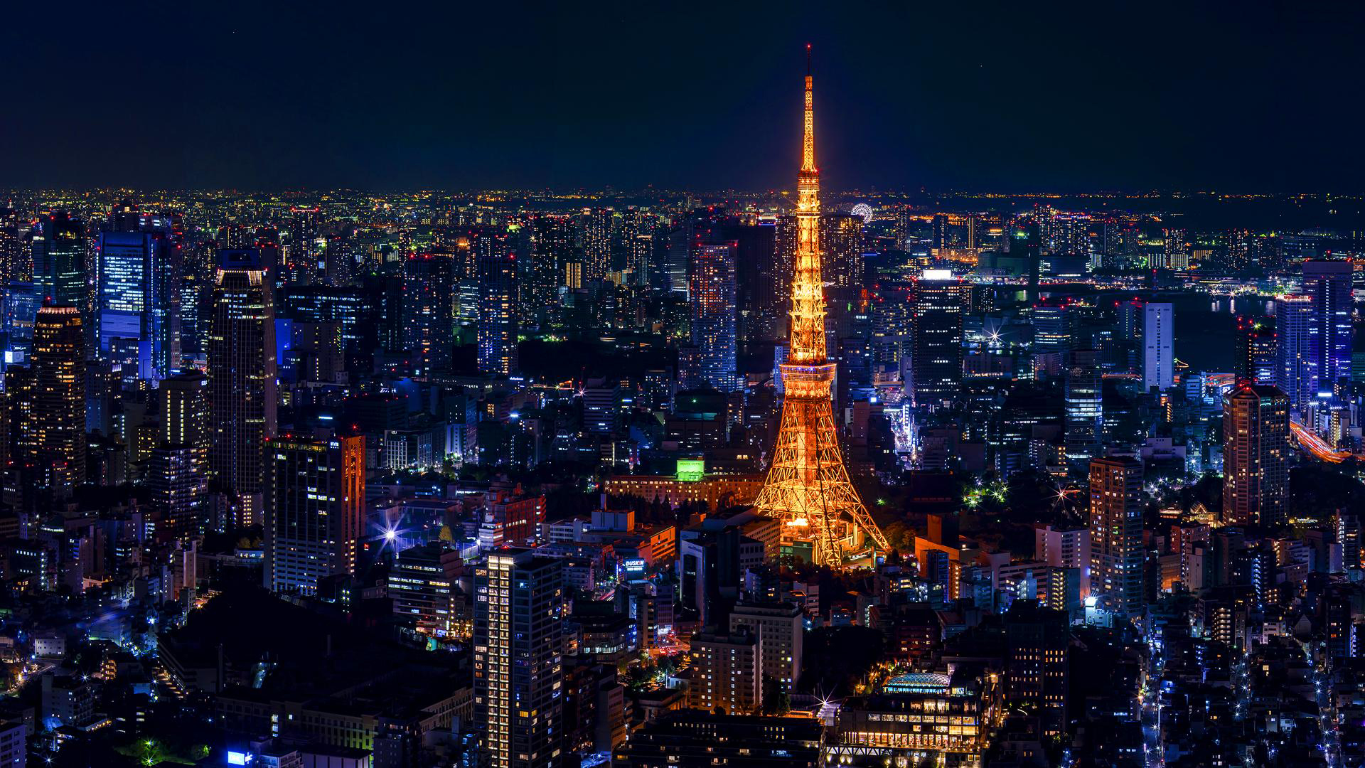 Tokyo Tower Lit Up