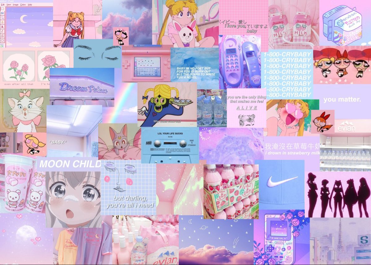 Soft Aesthetic Cartoon Laptop Wallpaper Free Soft Aesthetic Cartoon Laptop Background