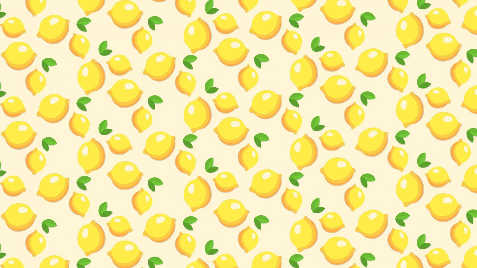 Download Pastel Yellow Cartoon Lemon Art Wallpaper