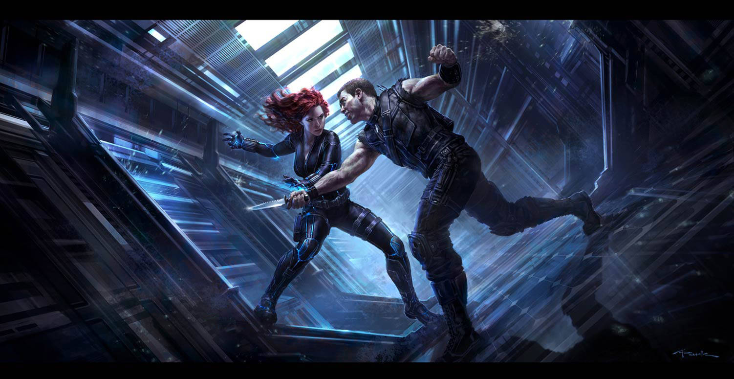 Download Hawkeye And Natasha Wallpaper