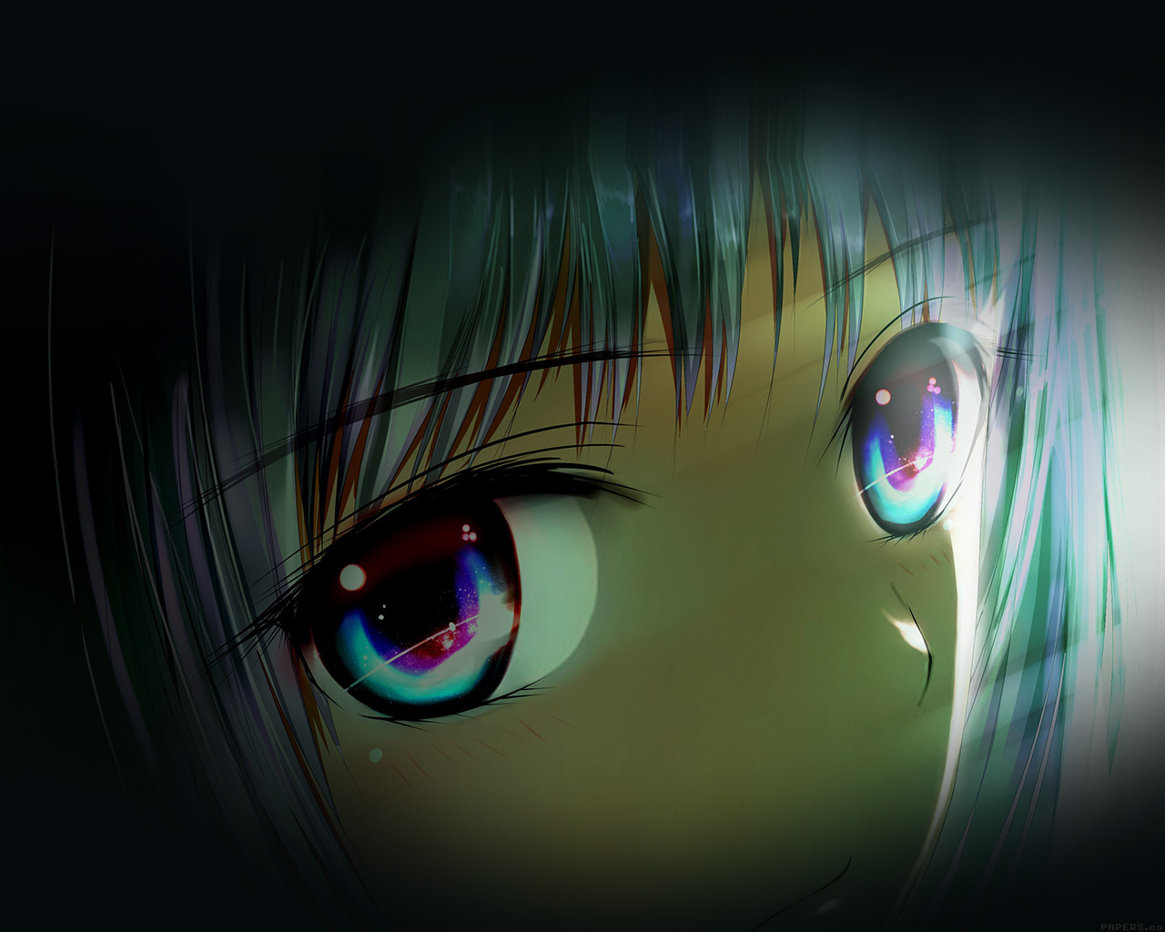 Eye Pure Girl Dark Anime Art Illust