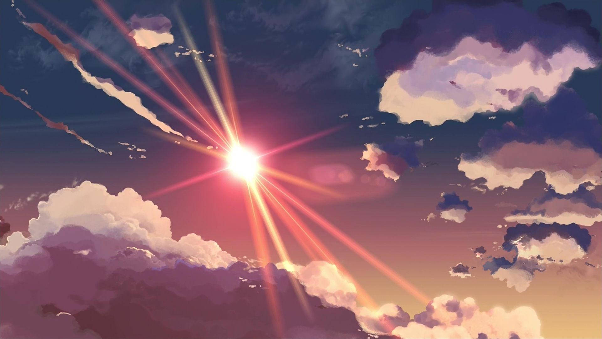 Download The Sun In The Sky Aesthetic Anime Scenery Wallpaper